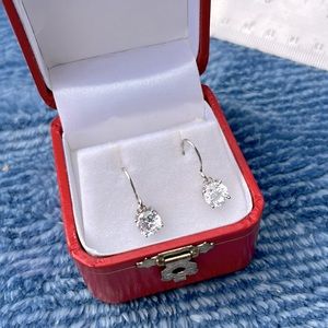 Cubic zirconia pendant earrings dangly